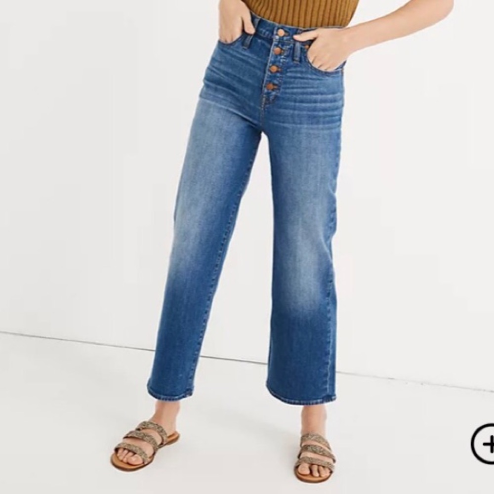 Madewell Slim Wide Leg Crop Jeans